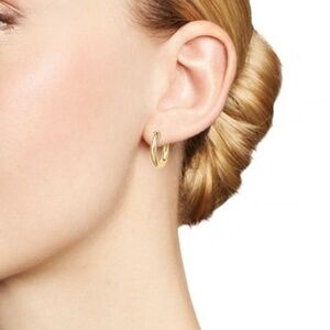 14k Solid Gold Small Plain HOOP Earrings